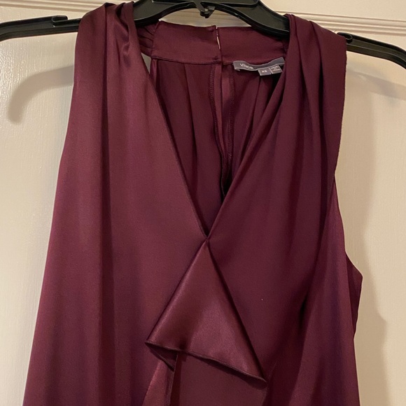 Vince Silk Halter Mini Dress - size XS - Burgundy Wine - Picture 3 of 12